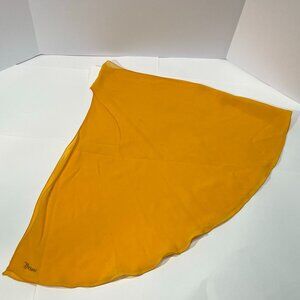 Brioni Flaired Yellow Silk Scarf